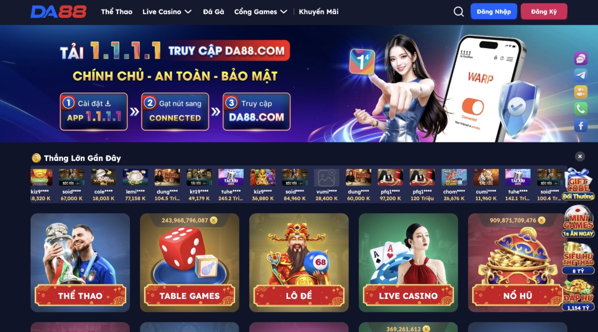  Đánh giá ứng dụng trực tuyến của nhà cái DA88